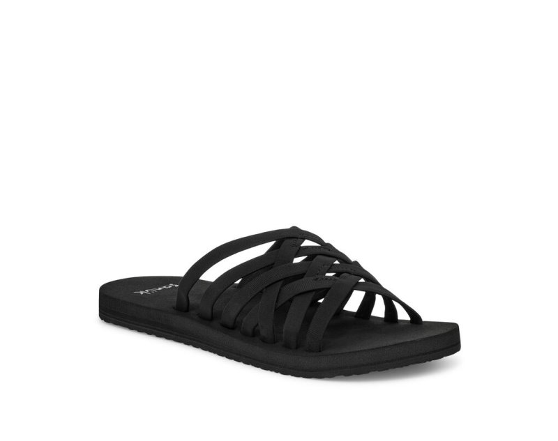 Sanuk Rio Slide - Sanuk Sandals Womens Black - Philippines CDIJTY154